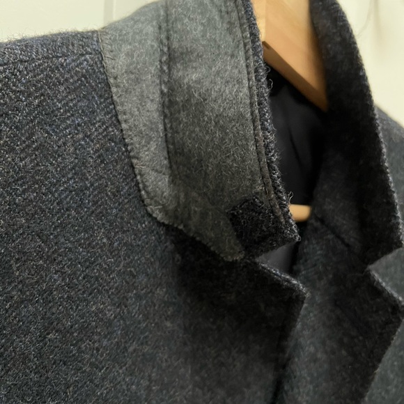 Vince Wool Herringbone Charcoal Blazer - Picture 4 of 8